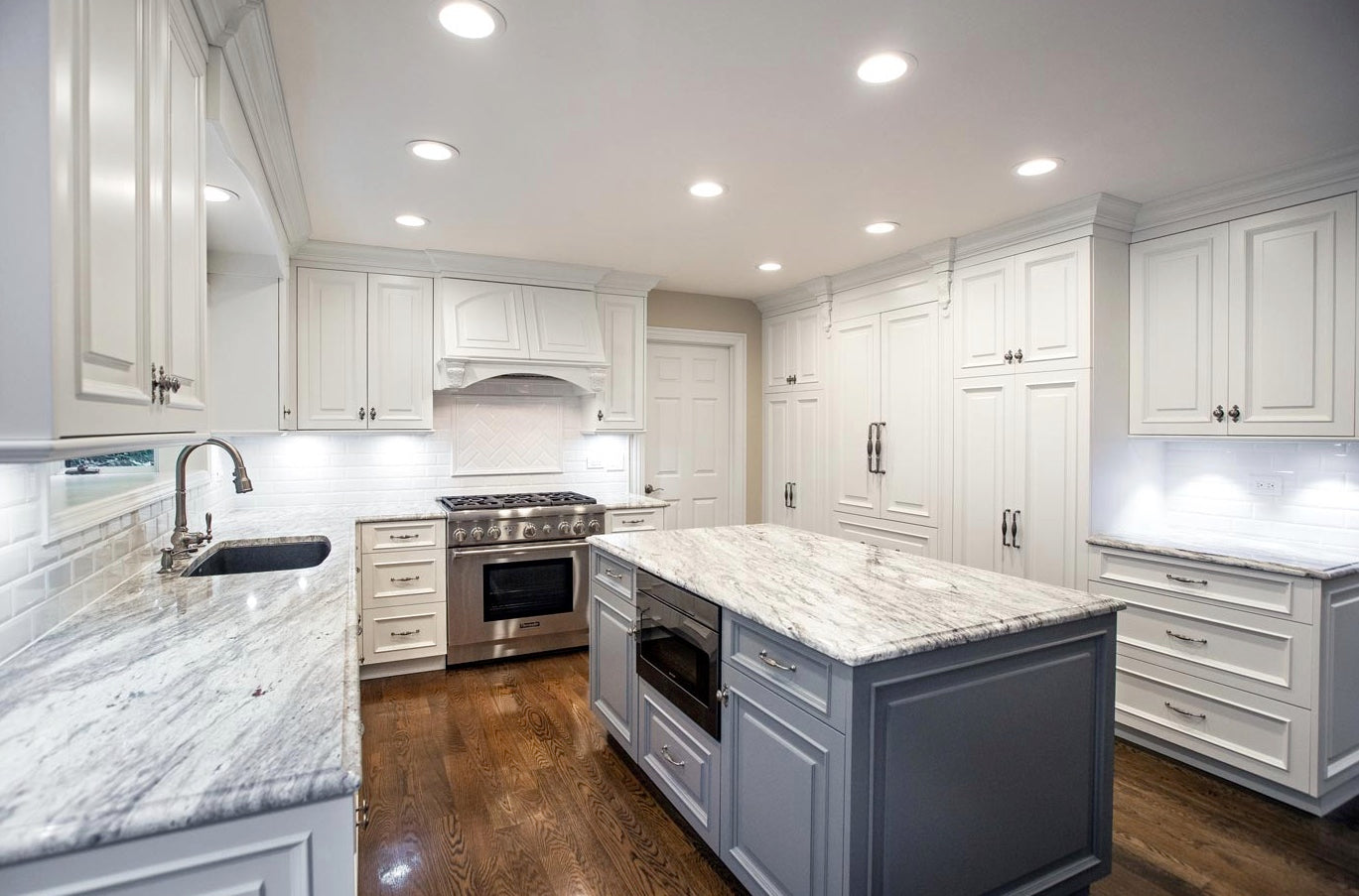Custom Frameless Painted Kitchen