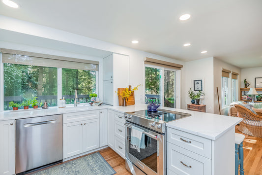 Full Kitchen Remodel, Shaker Euro Style, White