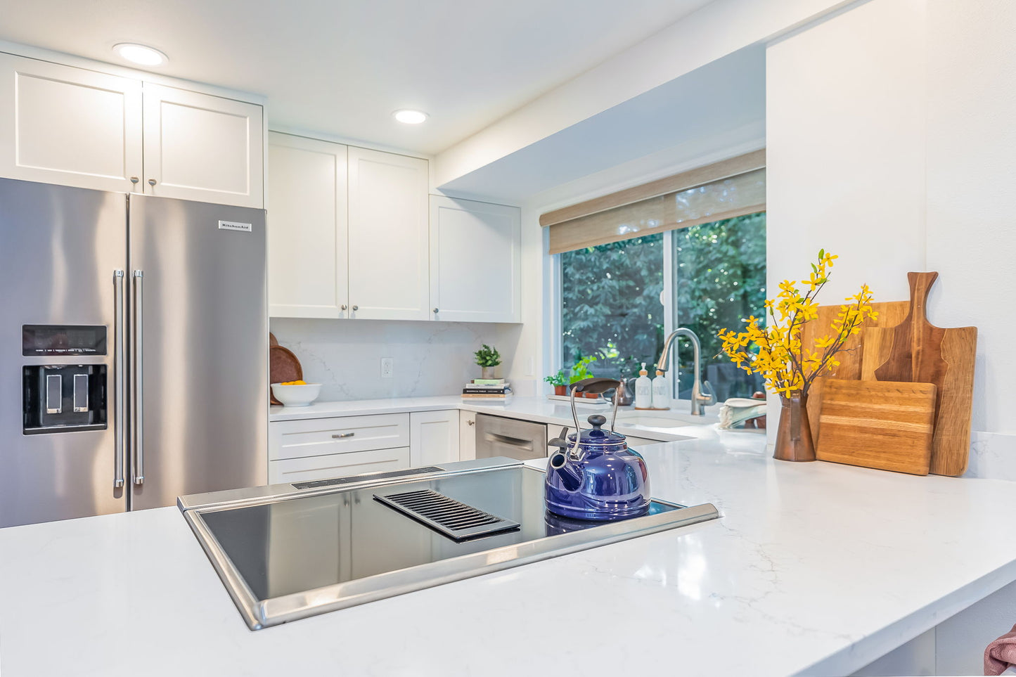 Full Kitchen Remodel, Shaker Euro Style, White