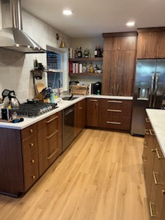 Custom Walnut Frameless Kitchen