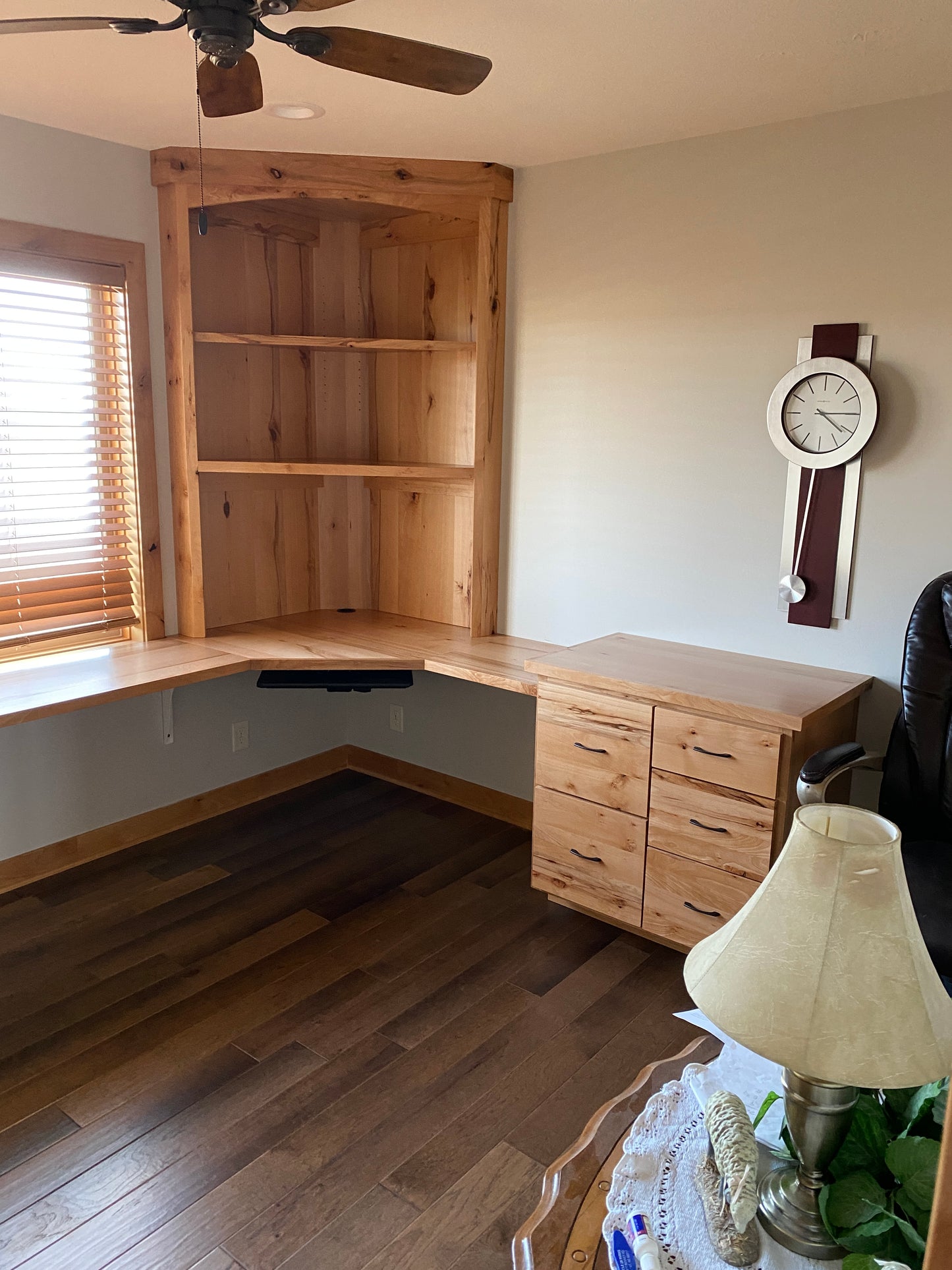 Custom Natural Rustic Beech Kitchen and Home Office