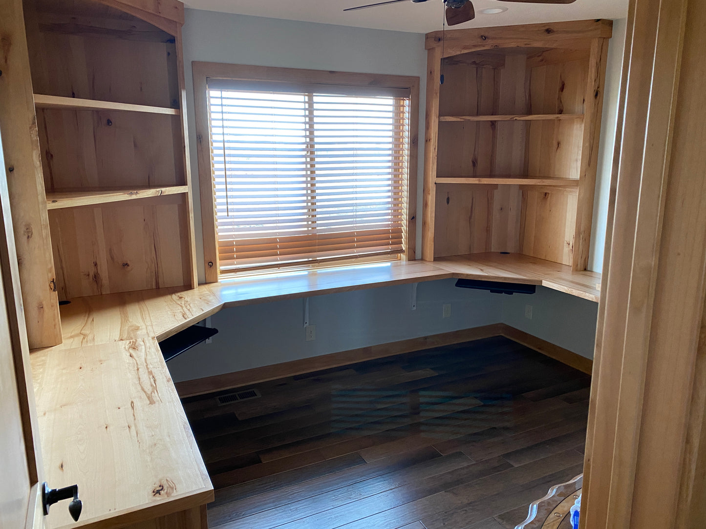 Custom Natural Rustic Beech Kitchen and Home Office